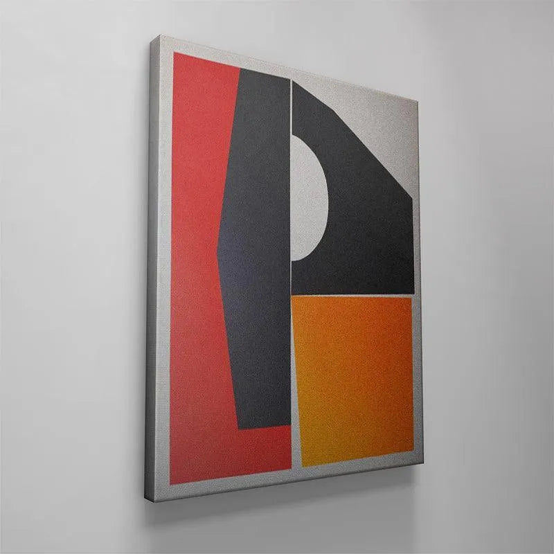 High contrast studio lighting highlighting the vibrant orange section of the Geo design.