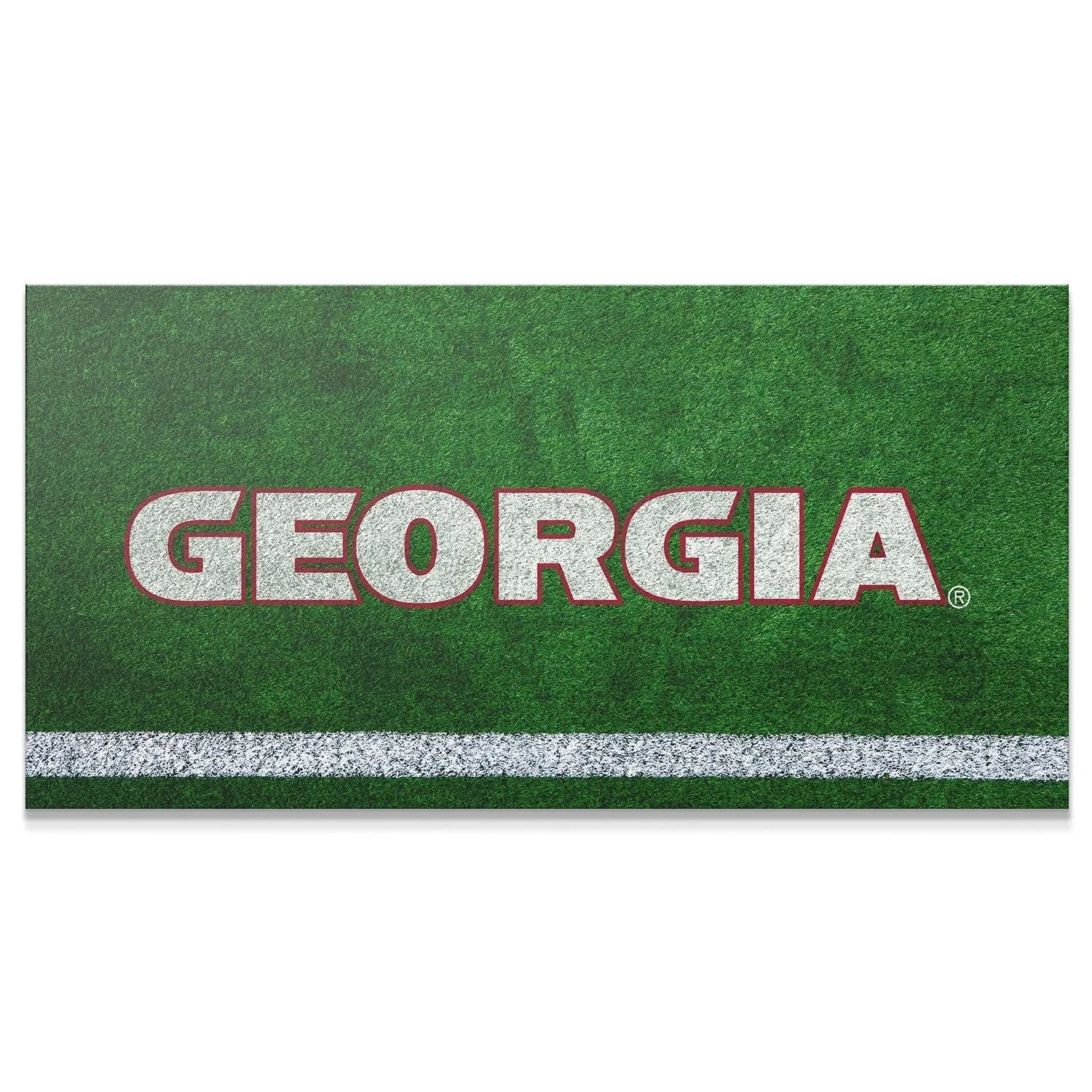 Close-up of the textured green grass turf background on the Georgia - Field Logo 2 artwork.
