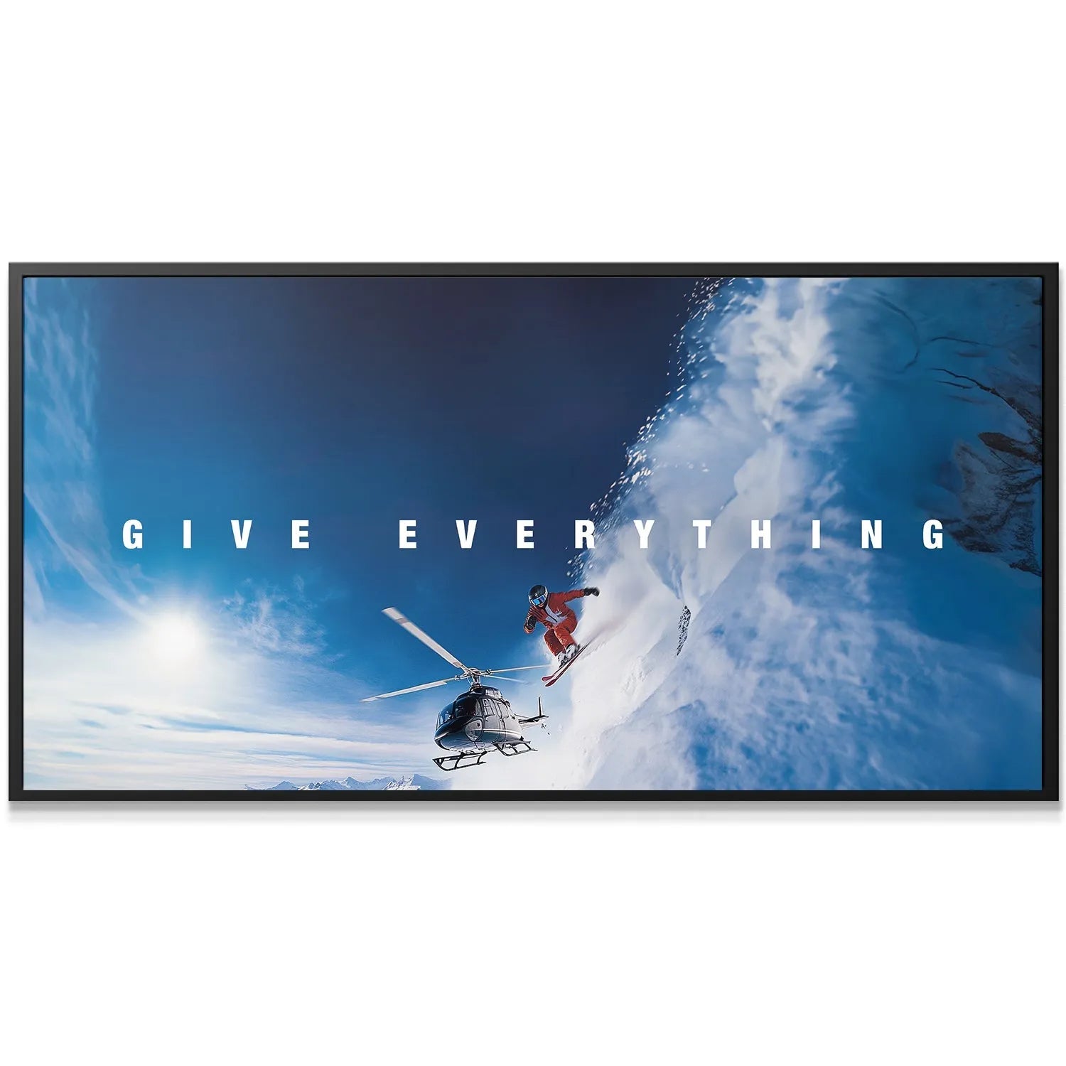 Dramatic landscape showing the sheer scale of the mountainous terrain featuring the 'Give Everything - Jump'.