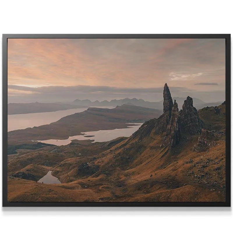 Close-up detail of the rugged, textured rock faces on the 'Glimpse of Storr' pinnacle formation.