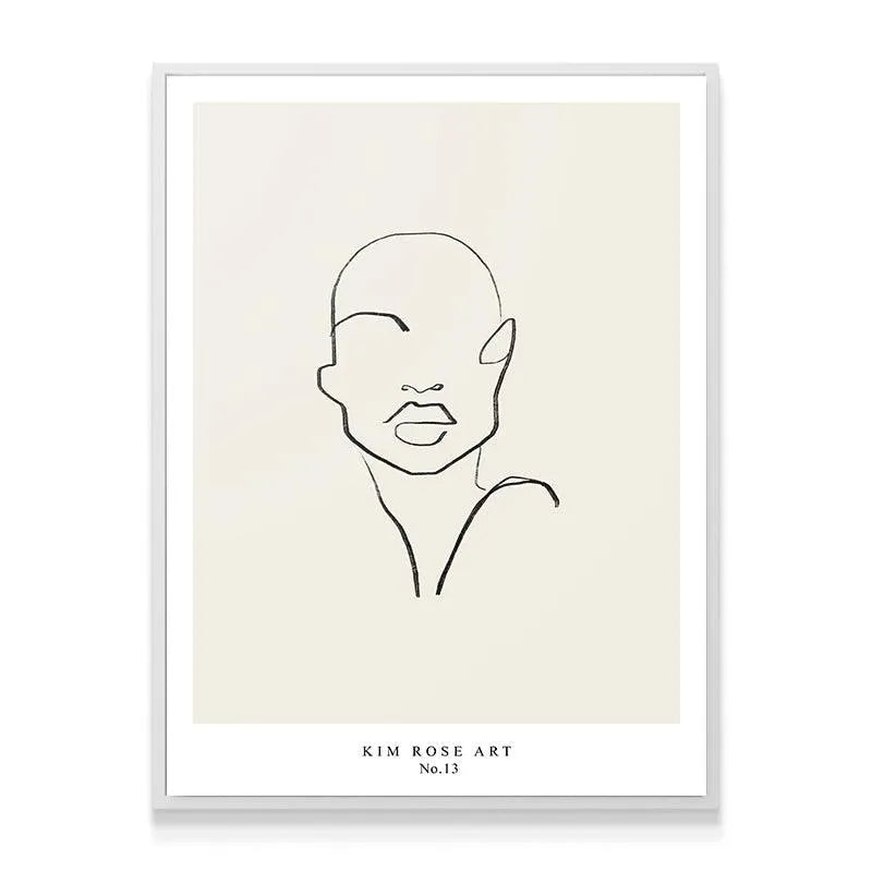 Lifestyle shot of the framed Goddess - White artwork displayed beautifully in a bright living room