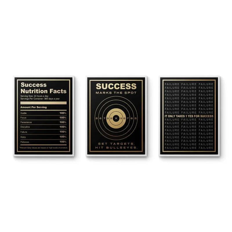 Lifestyle shot of the entire Golden Bundle set hanging above a modern desk.