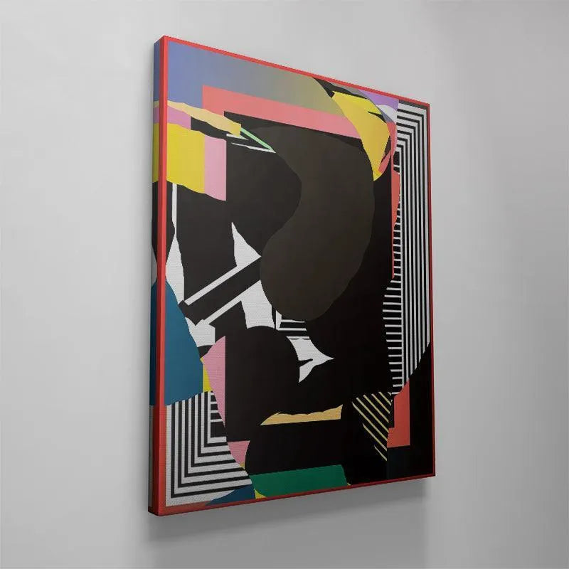 The central organic black form representing the abstract human Heart in a high-contrast digital print.
