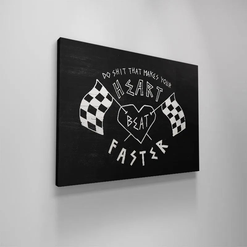 Conceptual image showing the 'Heart Beats Faster' message inspiring a fitness enthusiast or high-performer.