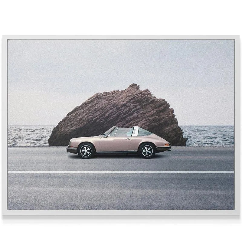Muted color palette and asphalt road texture visible in the fine art print "Hide and Go Seek."