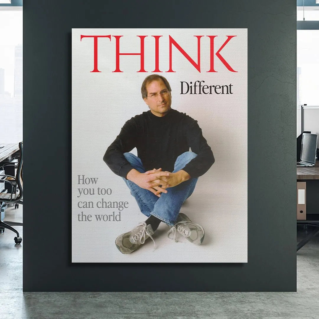 Low-angle view of the iconic jeans and New Balance sneakers worn by the figure on the poster, linked to How You Can Change The World.