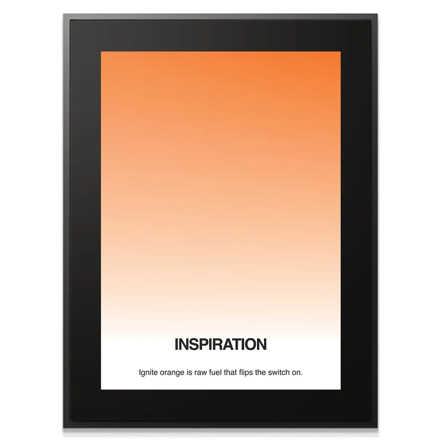 Close-up of the smooth orange-to-white color fade texture visible in the Inspiration - Gradient artwork.