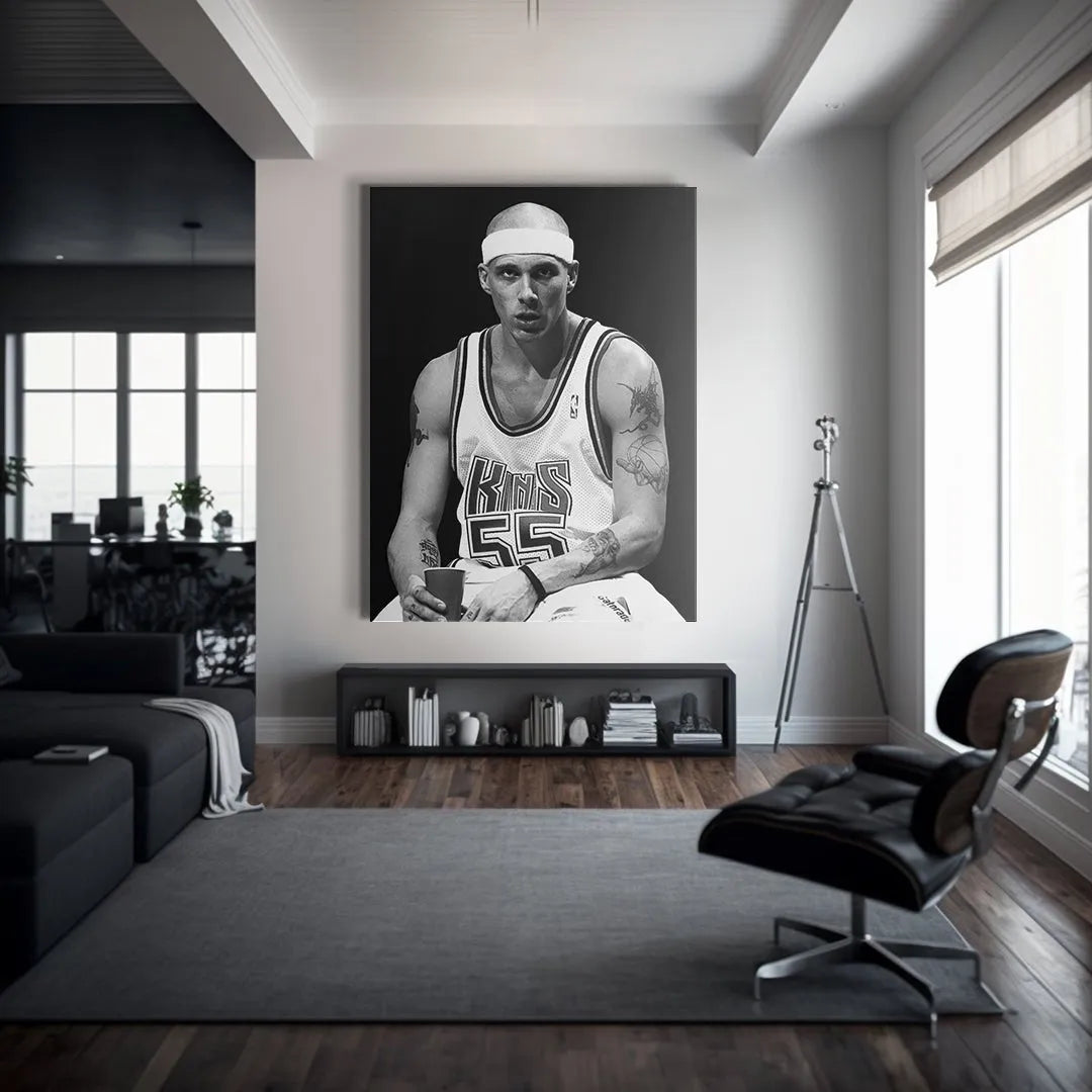 Side angle of Jason Williams - #2 highlighting the dragon tattoo on his right shoulder.