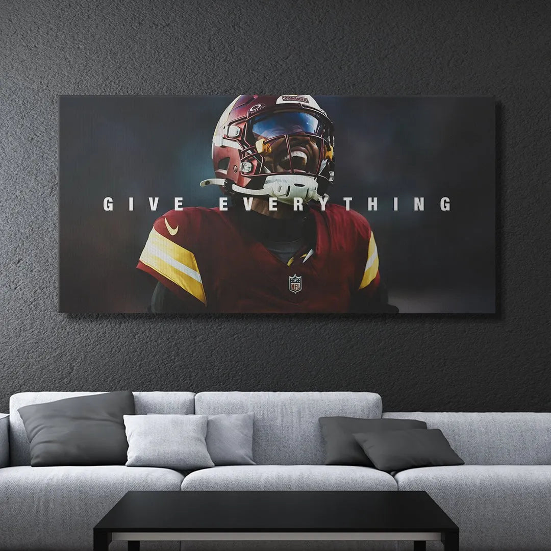 Wide angle shot capturing the full Jayden Daniels - Give Everything artwork and the 'LIMITED TIME' tag in the corner.