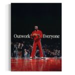 Michael Jordan Motivational Wall Art , Outwork Everyone