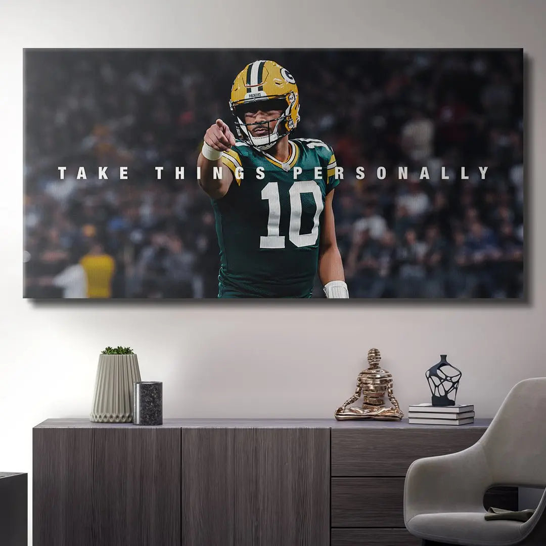 Jordan Love - Take Things Personally - Premium NBA Basketball Canvas Wall Art by MasterPeaceWall