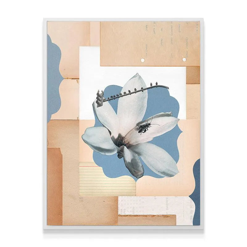 Textured background showing vintage paper fragments and ruled lines within 'Just Desert' piece.