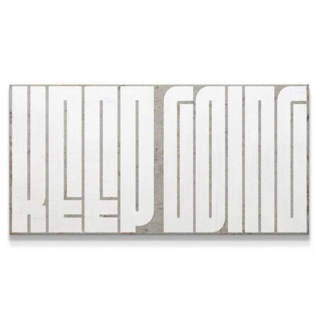 Keep Going - Maze (White) full rectangular image displaying the motivational white lettering on textured gray background.