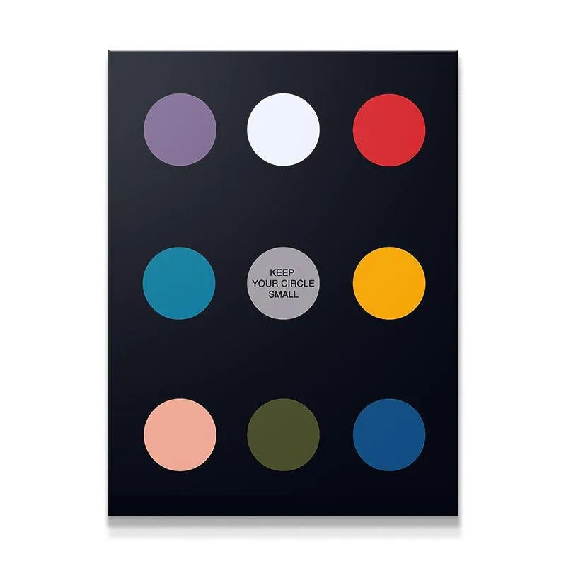 Full frontal view of the Keep Your Circle Small Black Edition poster art centered on a crisp white background.