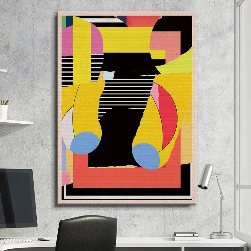 Texture simulation of the bold, flat colors used in Kitty Krash poster art.
