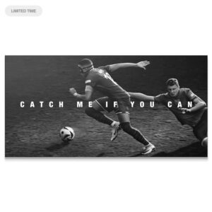 Full-width panoramic view of the action shot artwork Kylian Mbappe - Catch Me If You Can.