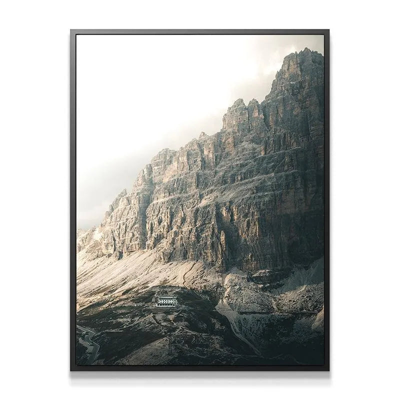 Close-up texture of the grey rock strata captured in 'Last Light' conditions.