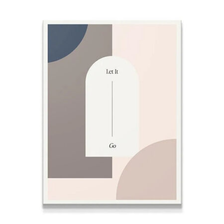 Main product view of framed abstract print titled 'Let It Go' displayed against a white background.