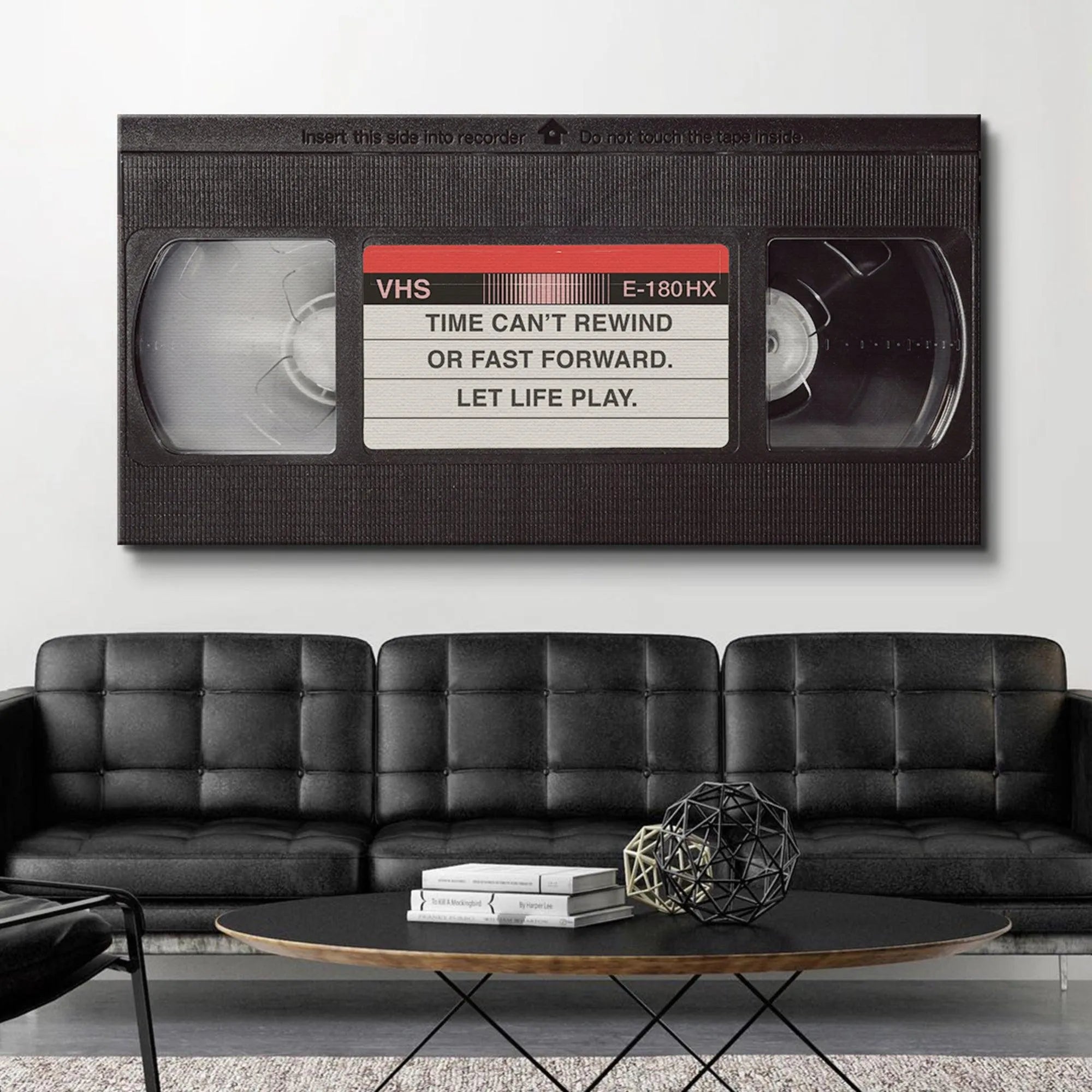 Lifestyle mockup of the 'Let It Play' art framed on a minimalist wall in a contemporary setting.