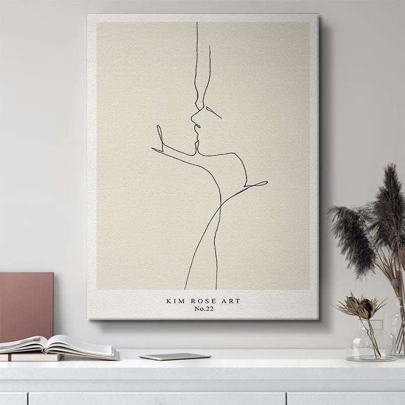 The signature and print number (No. 22) visible at the bottom of the Lovers - White artwork.