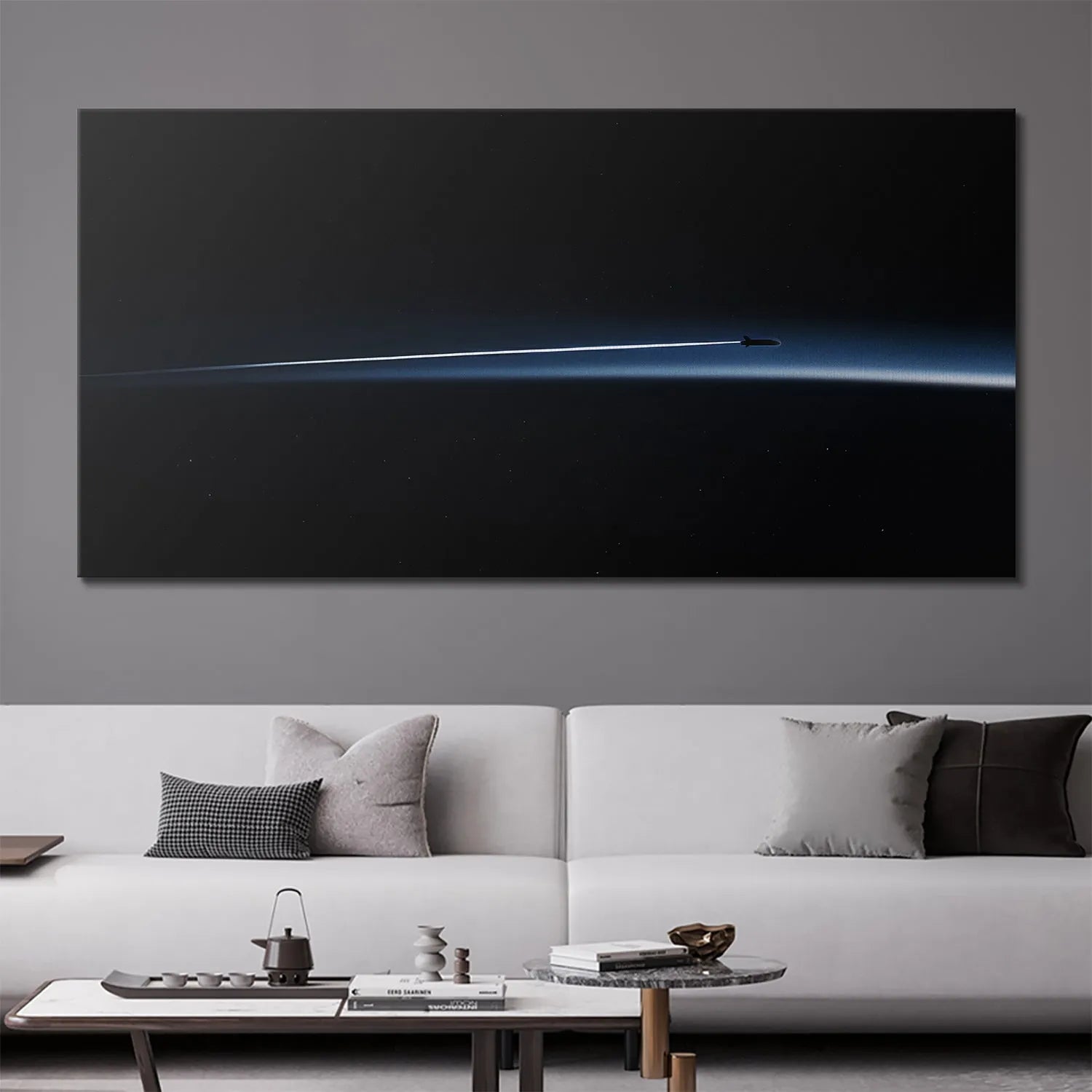 The atmospheric curvature and gradient where the Mach 10 vessel enters near-space conditions.