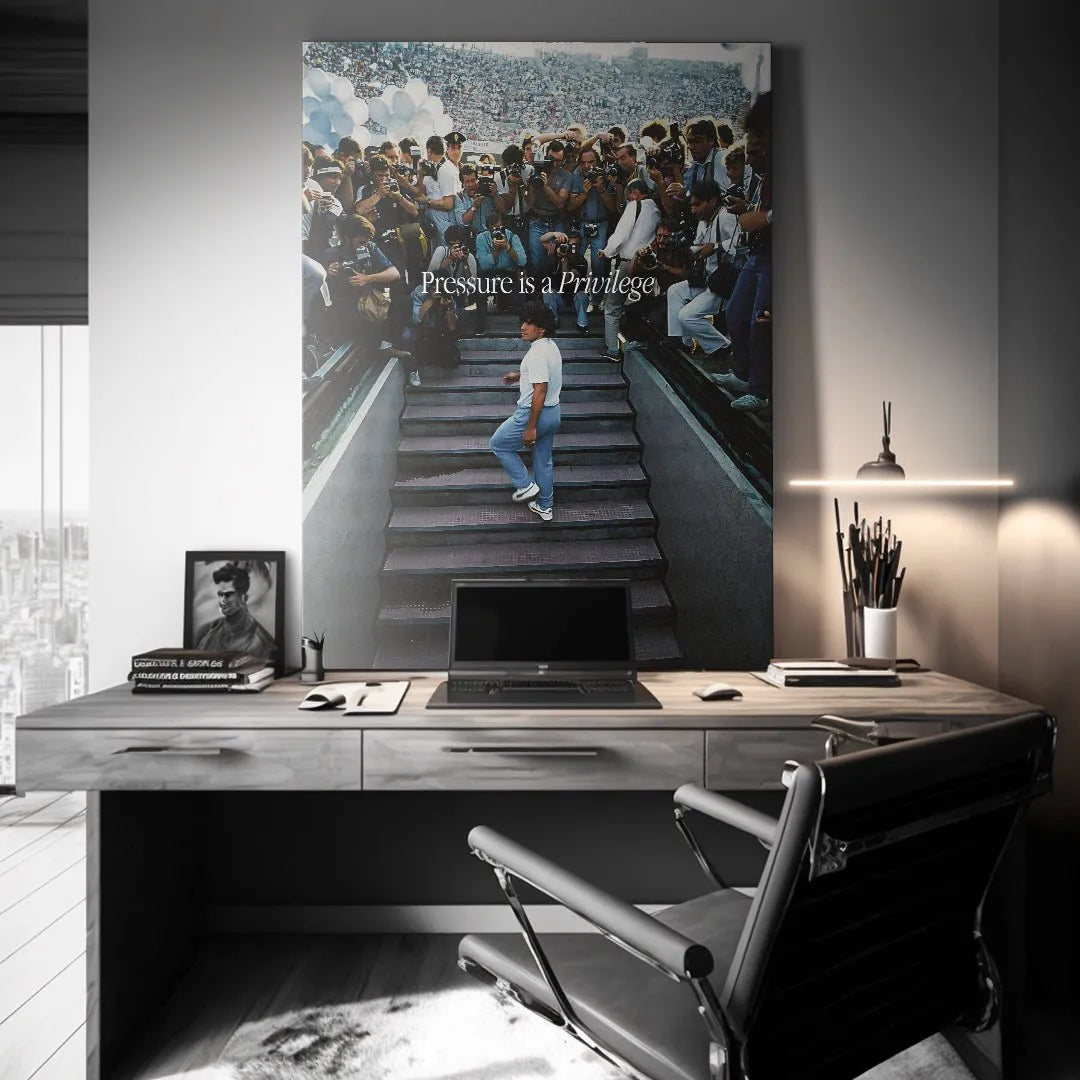Texture analysis of the gritty concrete tunnel steps: Maradona - Pressure Is A Privilege