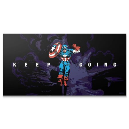 Full horizontal view of Marvel - Captain America - Keep Going comic art poster display.