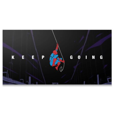 Full rectangular landscape view of Marvel - Spider-Man - Keep Going wall art banner.