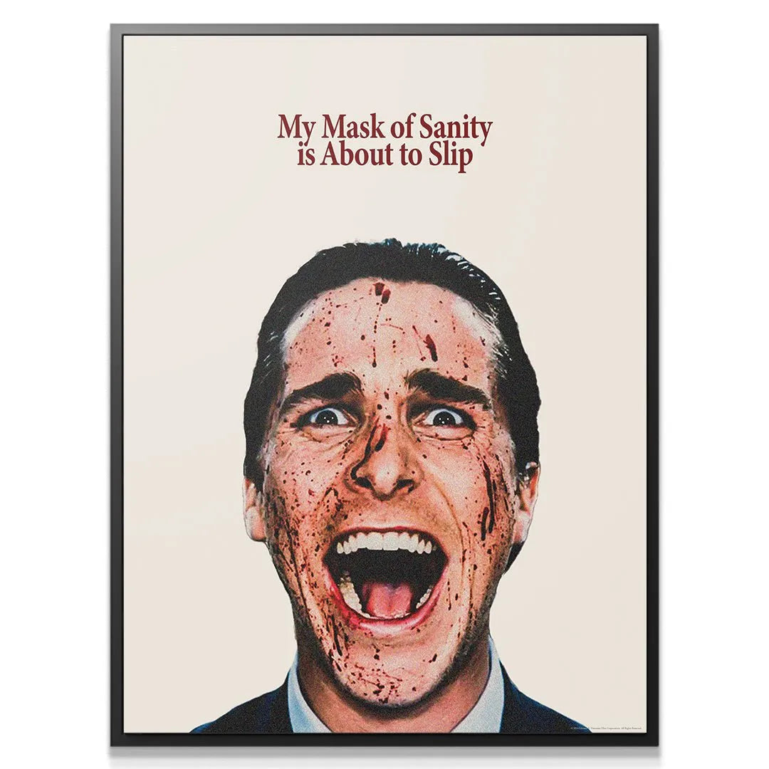 Full view of the iconic cinematic poster art featuring the text and the character, titled 'Mask Of Sanity'.