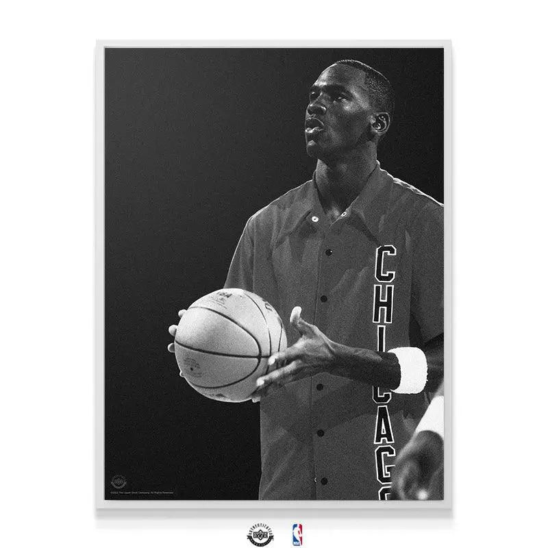 Michael Jordan - Warming Up - Premium NBA Basketball Canvas Wall Art by MasterPeaceWall