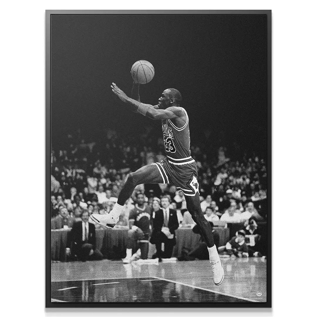 Michael Jordan - Takeoff - Premium NBA Basketball Canvas Wall Art by MasterPeaceWall