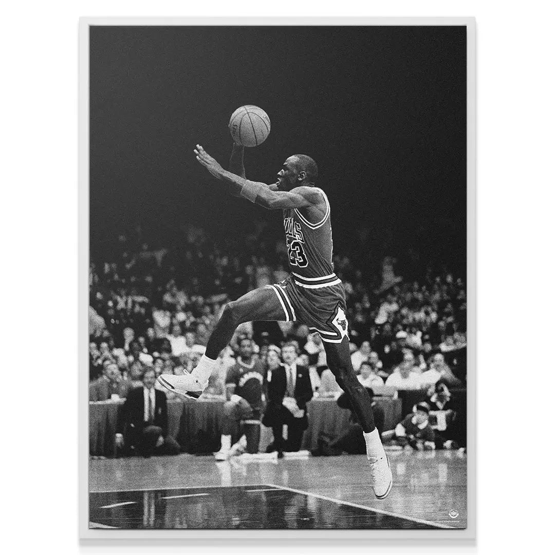 Michael Jordan - Takeoff - Premium NBA Basketball Canvas Wall Art by MasterPeaceWall