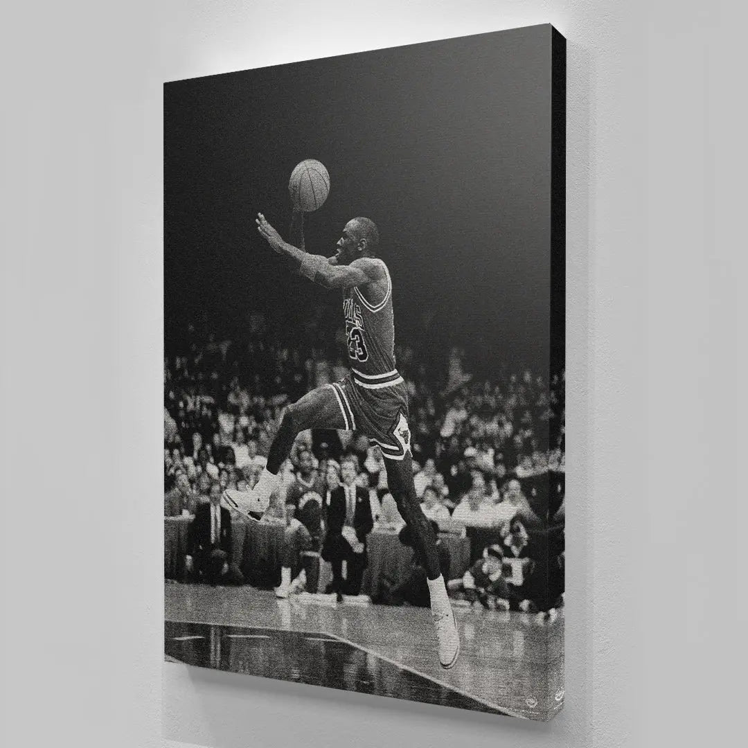 Michael Jordan - Takeoff - Premium NBA Basketball Canvas Wall Art by MasterPeaceWall
