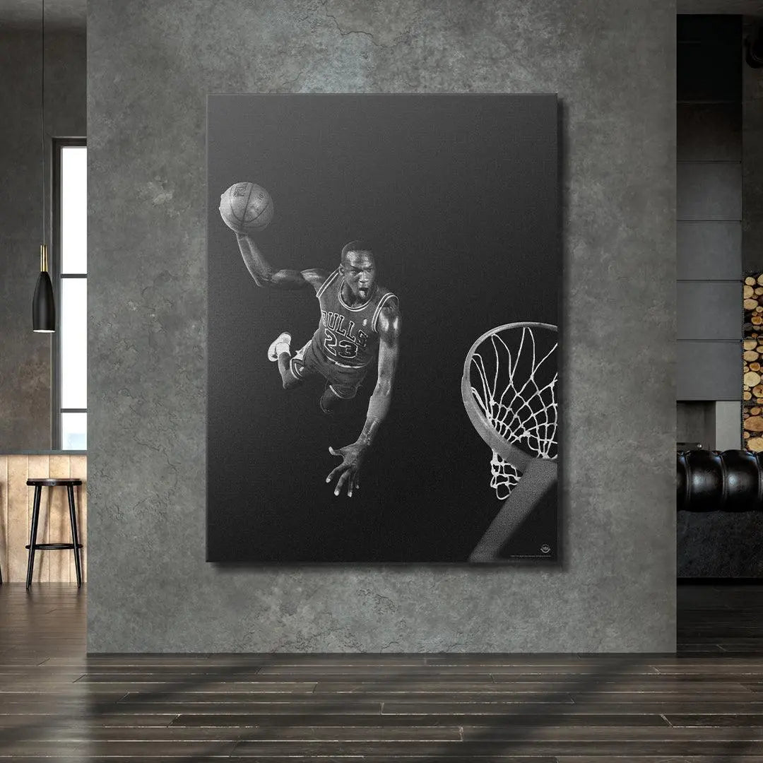 Michael Jordan - The Void - Premium NBA Basketball Canvas Wall Art by MasterPeaceWall