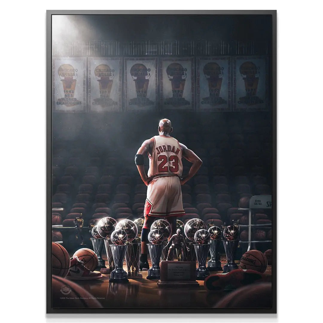 Michael Jordan - Trophies - Premium NBA Basketball Canvas Wall Art by MasterPeaceWall