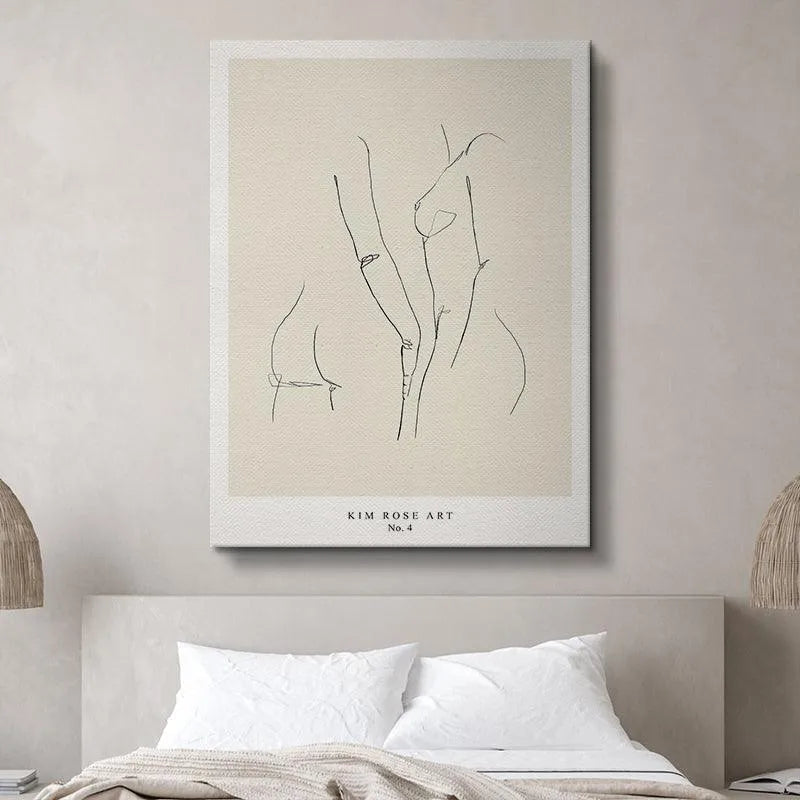 Overhead shot emphasizing the clean white border surrounding the Mathilde N.2 - White artwork.