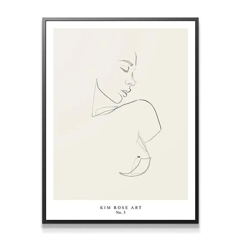 Close-up detail of the delicate facial profile and neck captured in Mathilde N.3 - White.