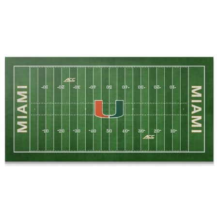 Overhead view of the textured turf representation of the Miami - Full Field.