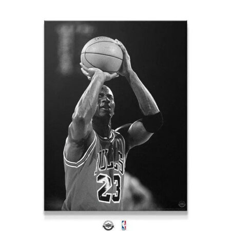 Full canvas view of Michael Jordan - Eyes Closed capturing his legendary shooting form and focus.