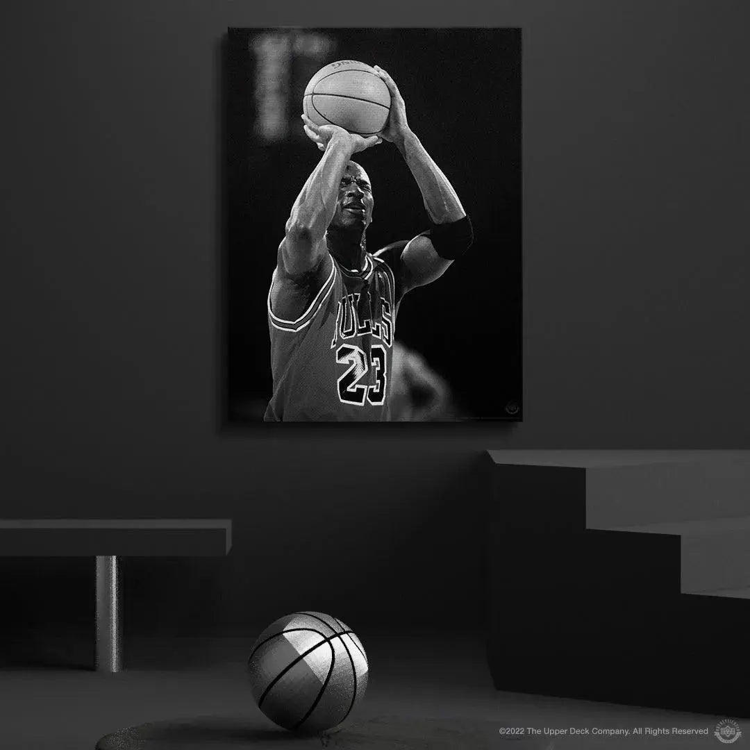 Lifestyle shot suggestion for wall decor featuring 'Michael Jordan - Eyes Closed' print.
