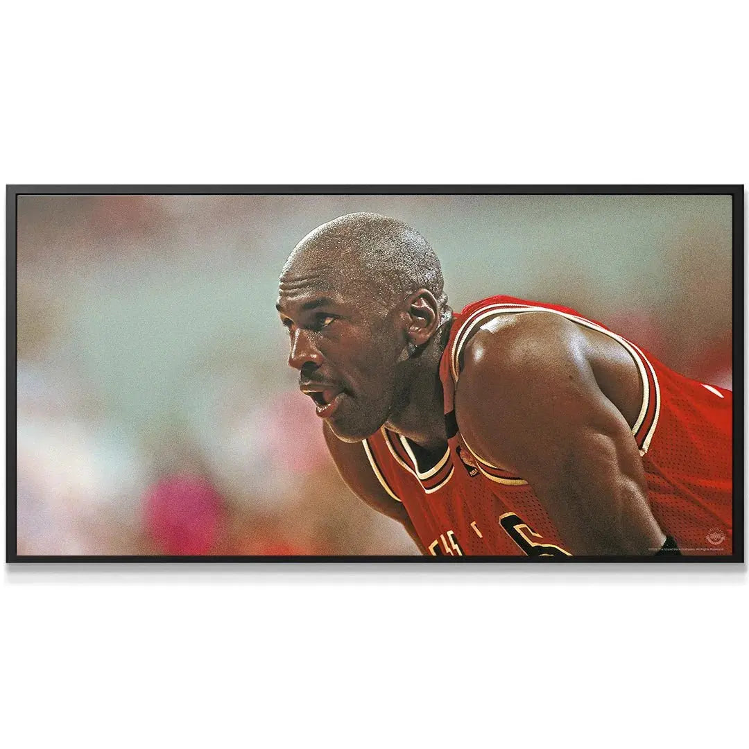 Motivational décor item showcasing the legendary intensity and focus inherent in the Michael Jordan - Mindset.