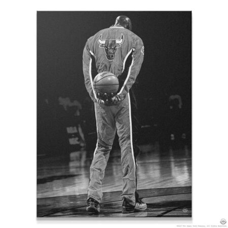 Michael Jordan - National Anthem black and white print, capturing MJ from the low rear angle.