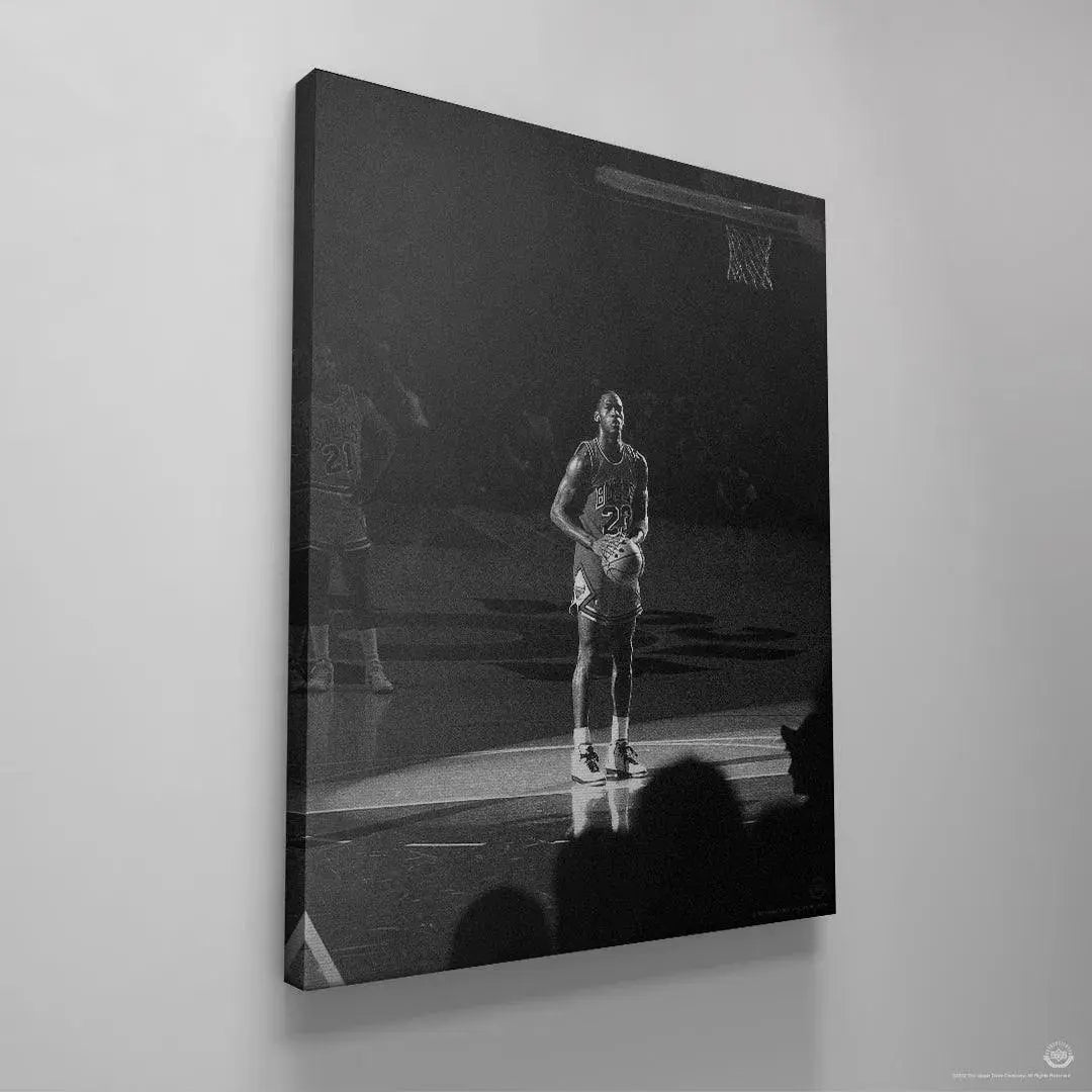 The reflective court surface highlighted in the classic Michael Jordan - Spotlight poster art.