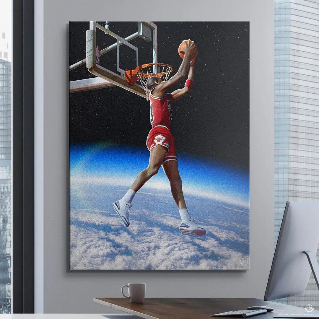 Michael Jordan - Zero Gravity - Premium NBA Basketball Canvas Wall Art by MasterPeaceWall