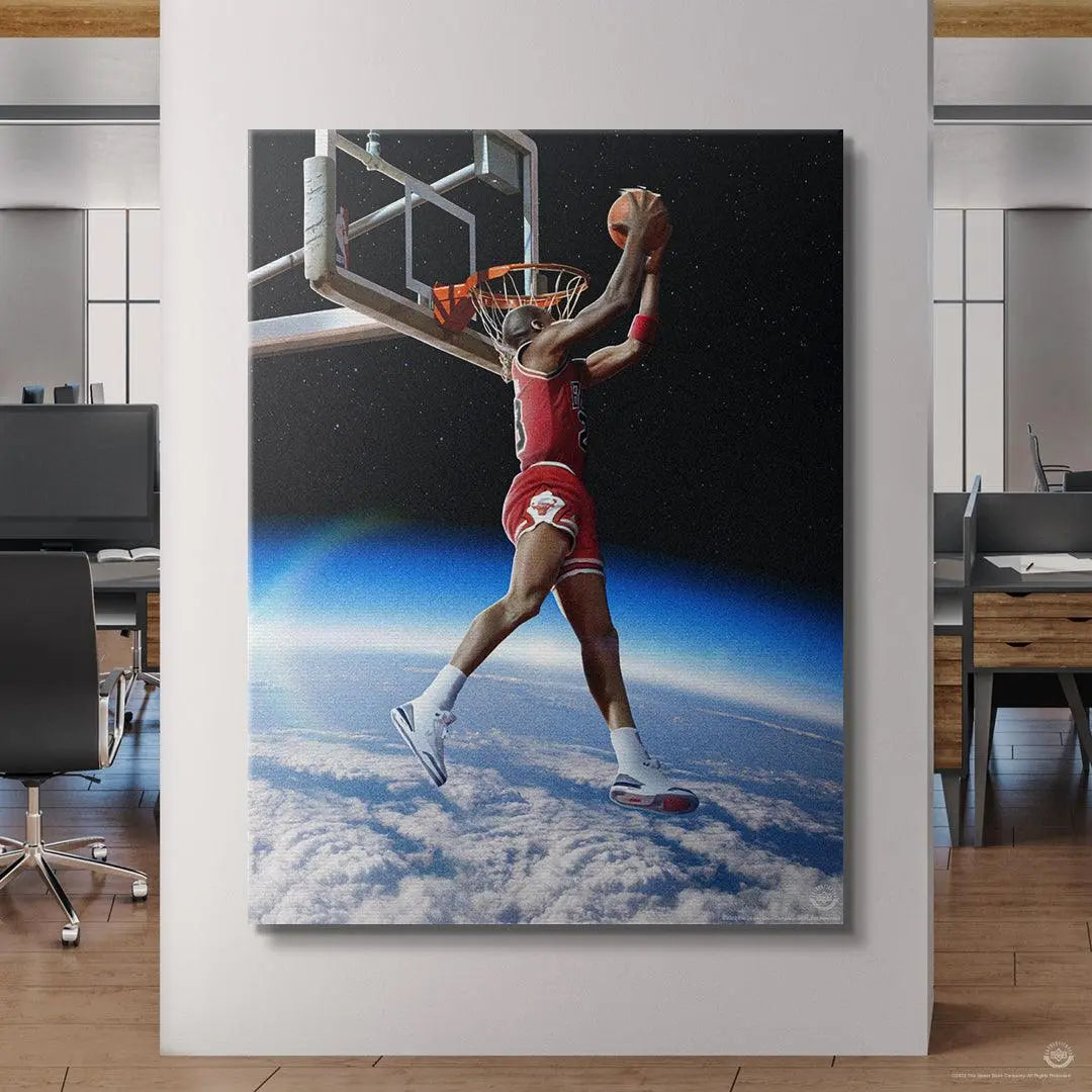Michael Jordan - Zero Gravity - Premium NBA Basketball Canvas Wall Art by MasterPeaceWall