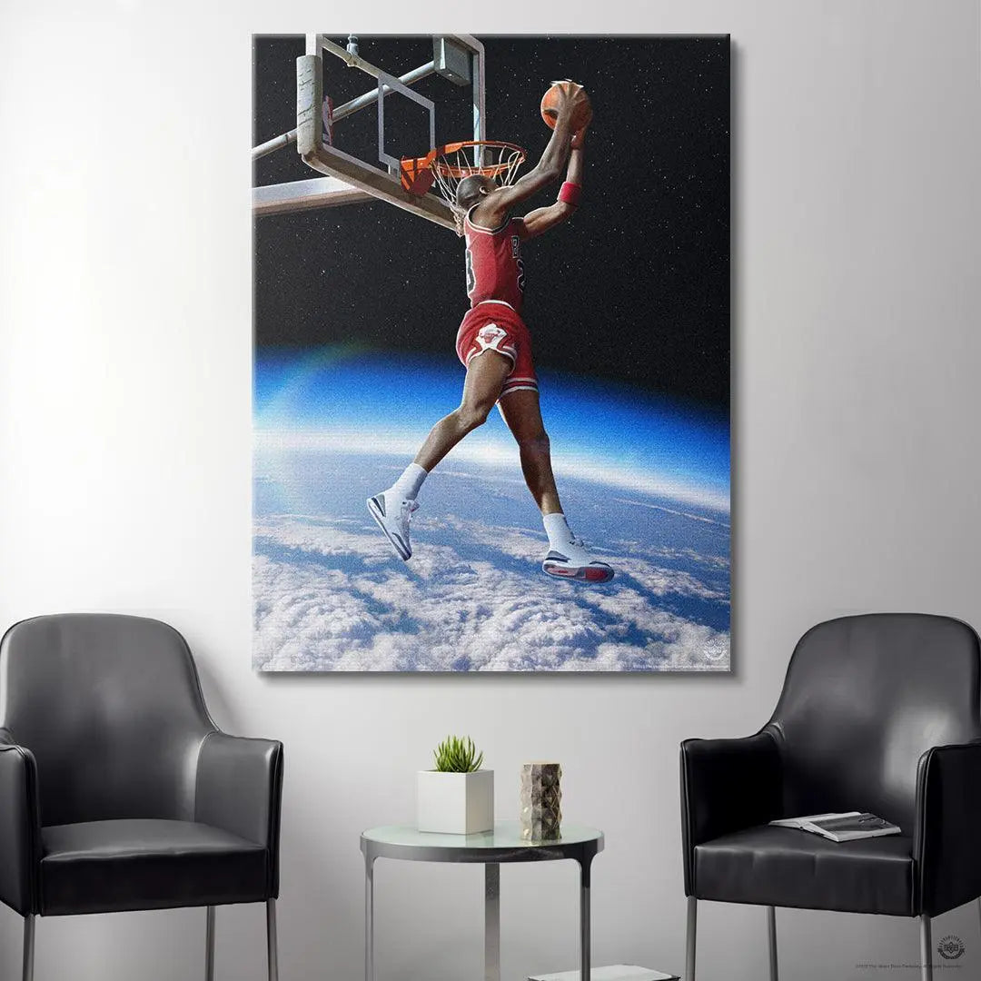 Michael Jordan - Zero Gravity - Premium NBA Basketball Canvas Wall Art by MasterPeaceWall