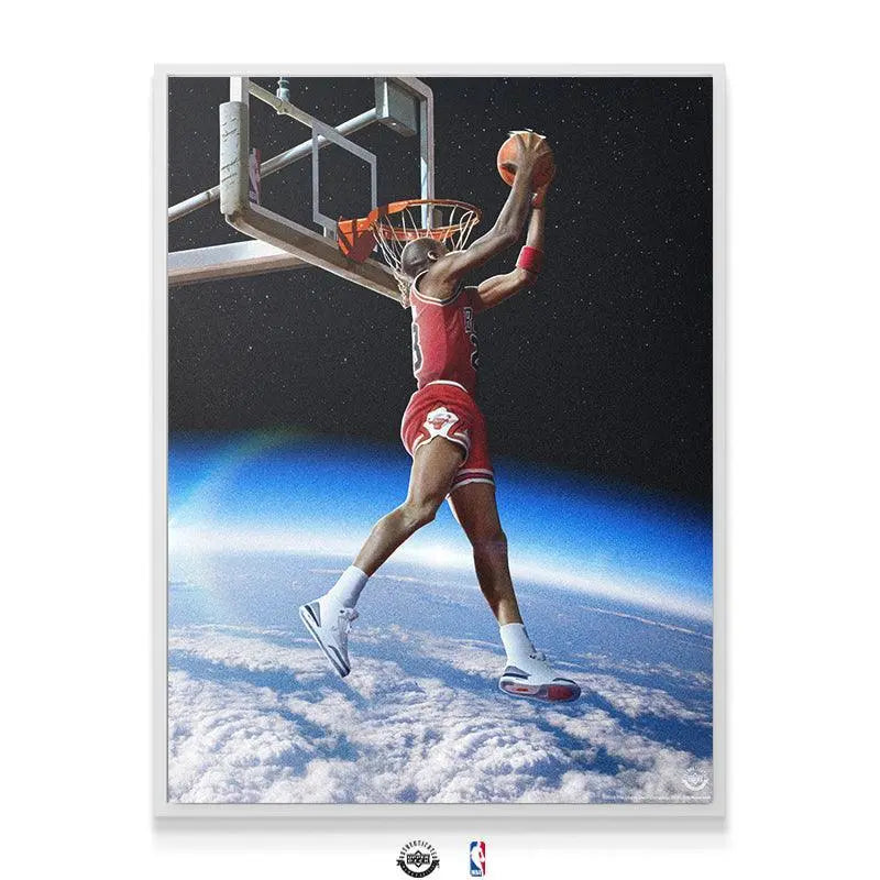 Michael Jordan - Zero Gravity - Premium NBA Basketball Canvas Wall Art by MasterPeaceWall