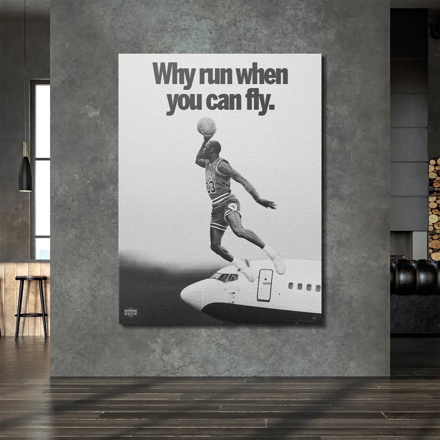 Michael Jordan - Why Run - Premium NBA Basketball Canvas Wall Art by MasterPeaceWall