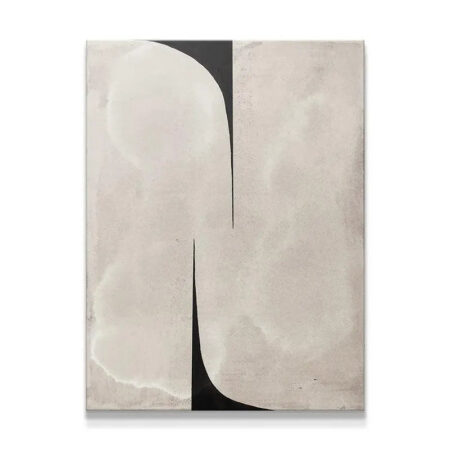 Full view of the Mizuki abstract canvas emphasizing the pale concrete-like texture.