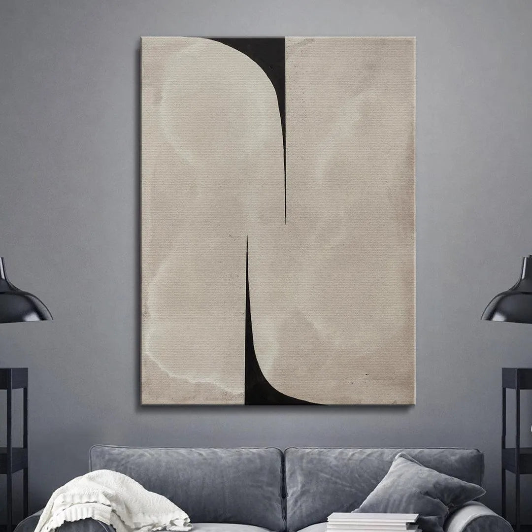 Angled shot showcasing the slight texture and matte finish of the Mizuki neutral art piece.